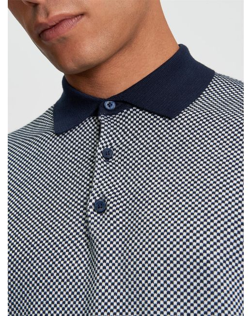 Ben Sherman Gray Bi Coloured Textured Polo In for men