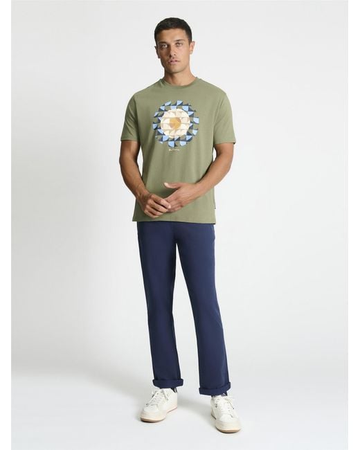 Ben Sherman Geo Target Tee In Litchen Green for men