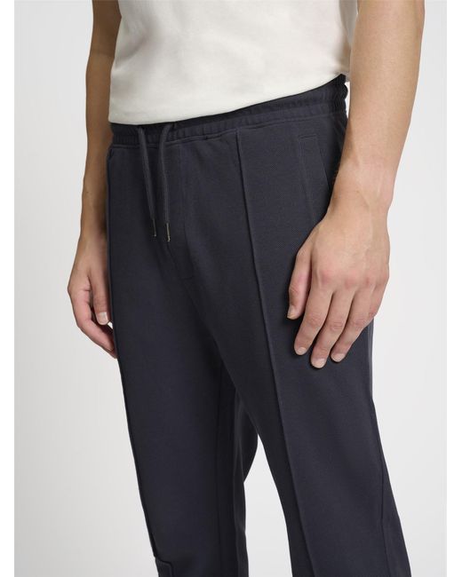 Ben Sherman White Pique Jogger In Midnight for men