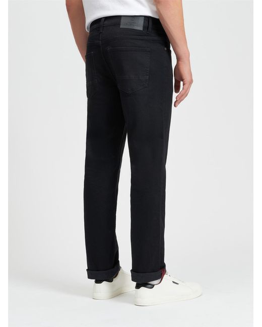 Ben Sherman White Rinsewash Straight Fit Jean In Black Denim for men