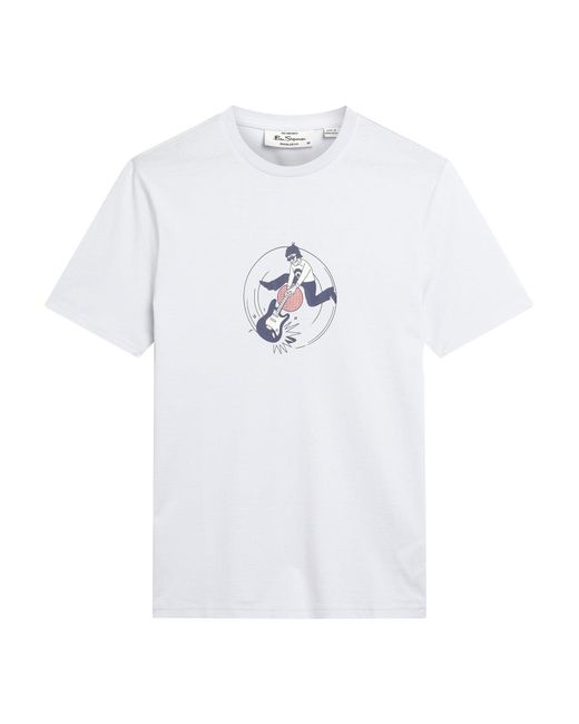 Ben Sherman Short Sleeve Smash Target Tshirt In Light Blue for men
