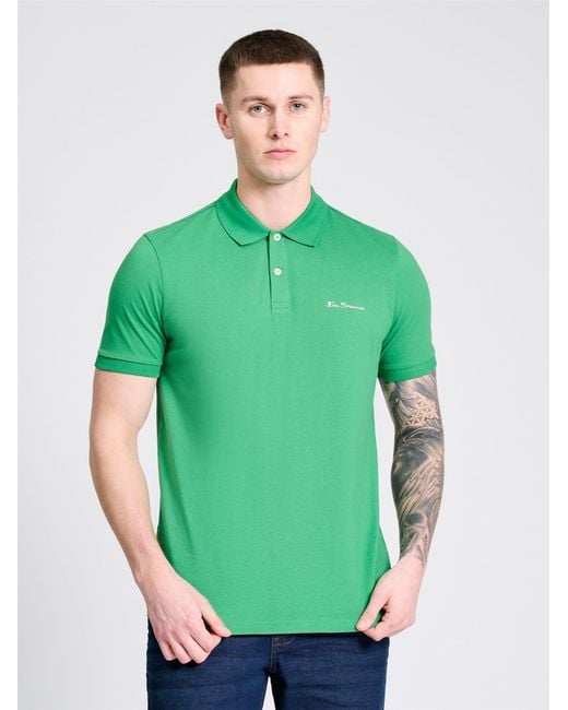 Ben Sherman Non Tipped Polo In Bright Green for men