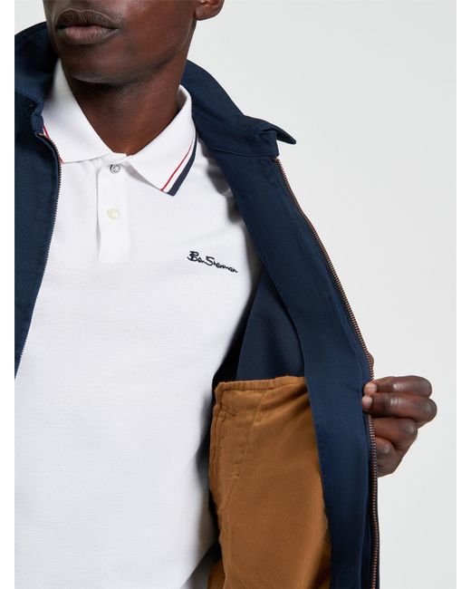 Ben Sherman Blue Sports Blouson In Dark Navy for men