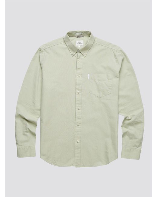 Ben Sherman Natural Organic Oxford Long Sleeve Shirt for men