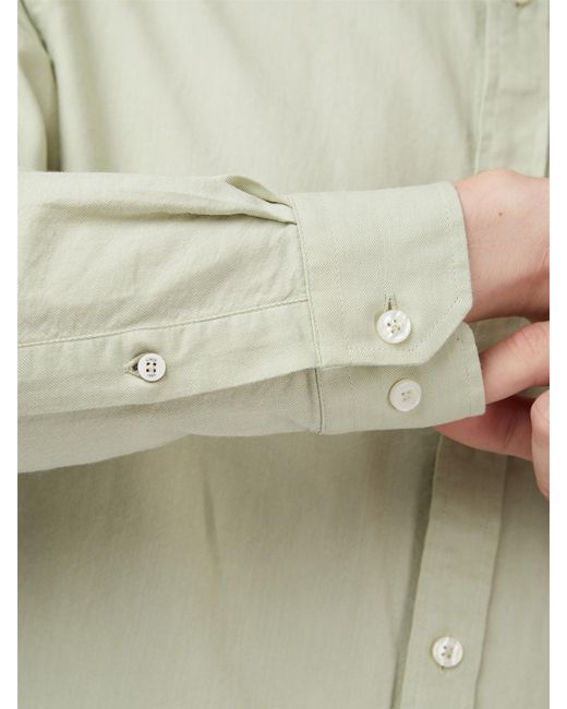 Ben Sherman Natural Organic Oxford Long Sleeve Shirt for men