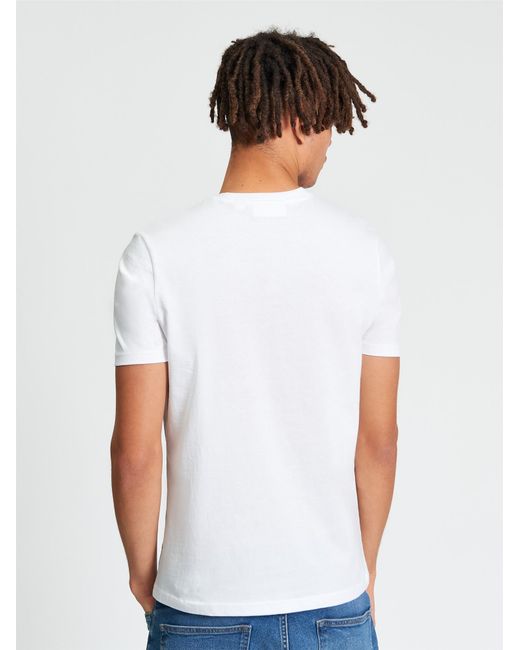 Ben Sherman White Short Sleeve Plectrum Target Tshirt In for men