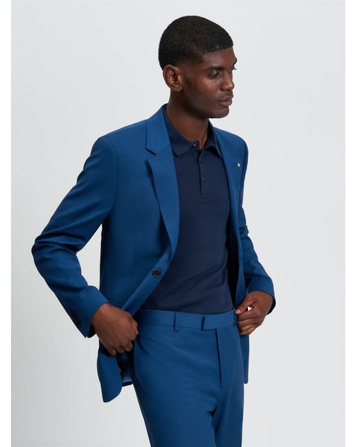 Ben Sherman Signature Twill Jacket In Riviera Blue for men
