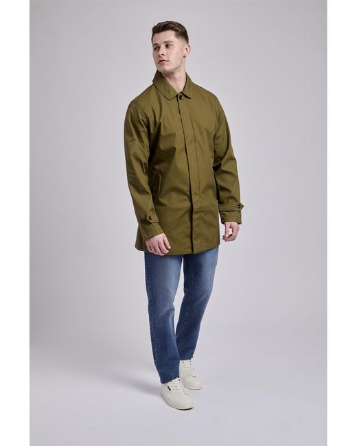 Ben Sherman Green Bonded Mac for men