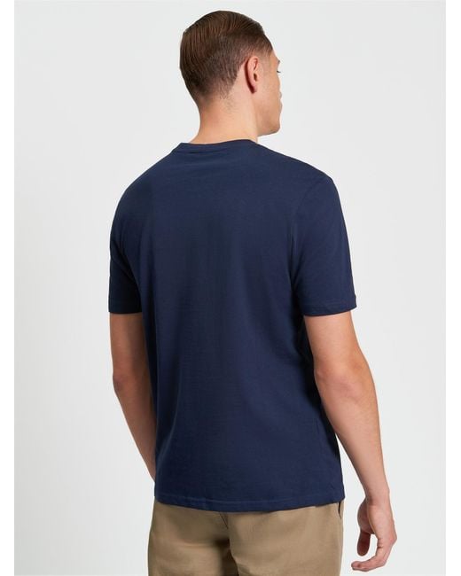 Ben Sherman Blue Big Size Signature Short Sleeve T-shirt For In Navy for men