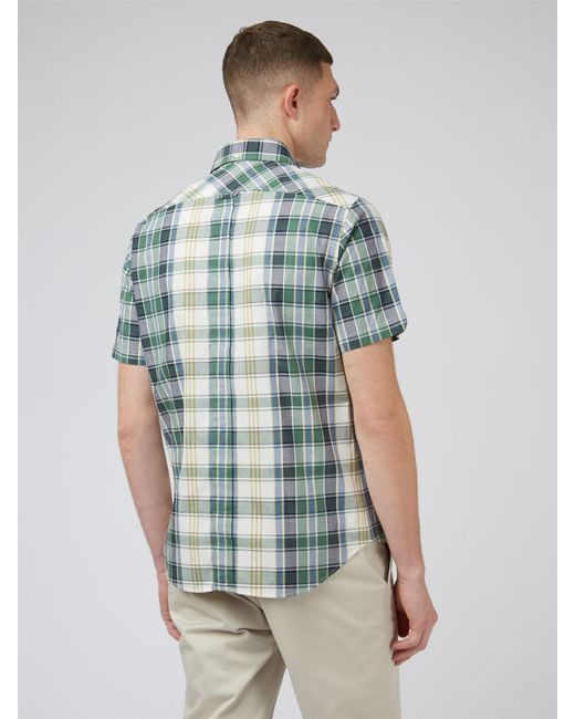Ben Sherman Green Irregular Check Shirt for men
