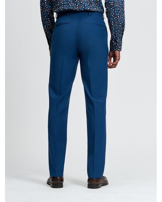 Ben Sherman Signature Twill Trousers In Riviera Blue for men