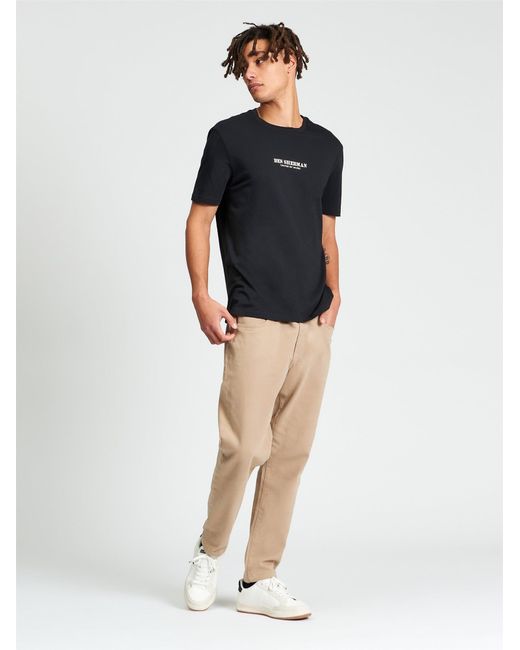 Ben Sherman Multicolor Short Sleeve World Broadcast Tshirt In Black for men