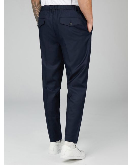 Ben Sherman Blue Twill Trouser for men