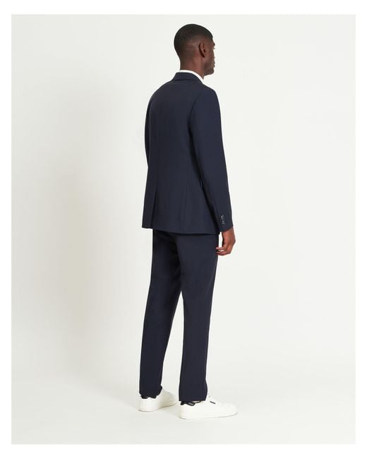 Ben Sherman Blue Signature Twill Trousers In for men