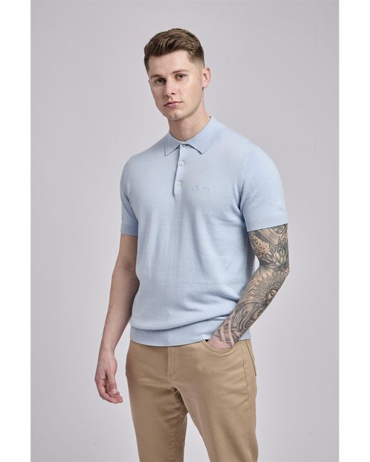 Ben Sherman Blue Short Sleeve Signature Polo for men