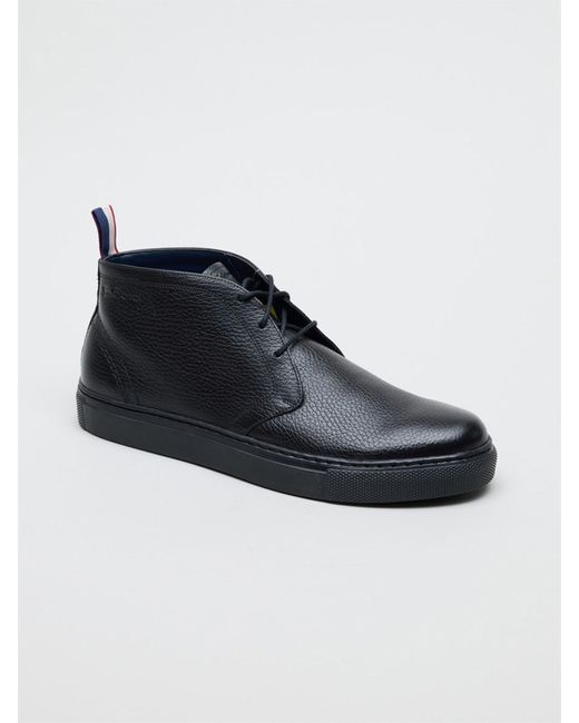 Ben Sherman Blue Parka Boot Milled Leather In Black for men