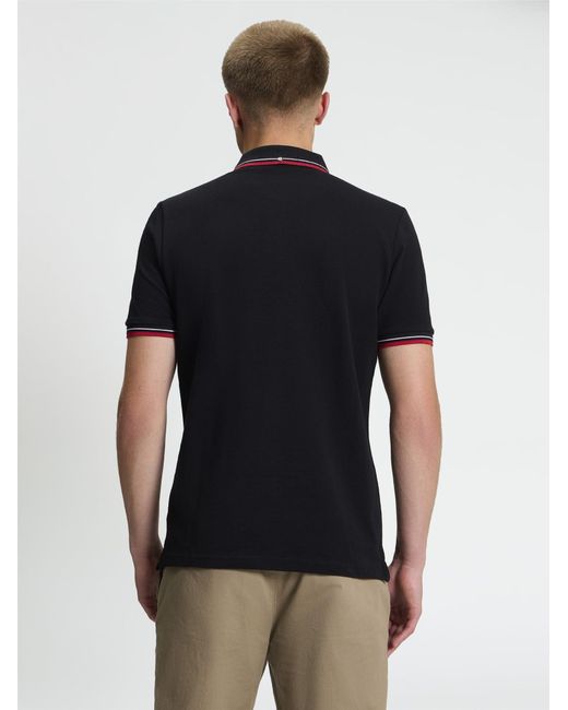 Ben Sherman Black Short Sleeve Signature Pique Polo In for men