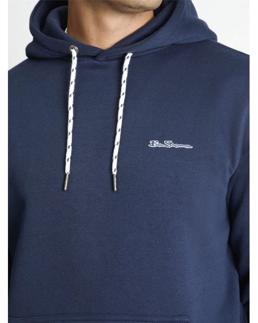 Ben Sherman Blue Core Hoodie In Dark Navy for men