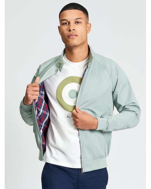 Ben Sherman Gray Signature Harrington In Sage for men