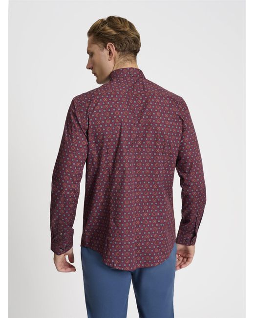 Ben Sherman Red Long Sleeve Foulard Print In for men