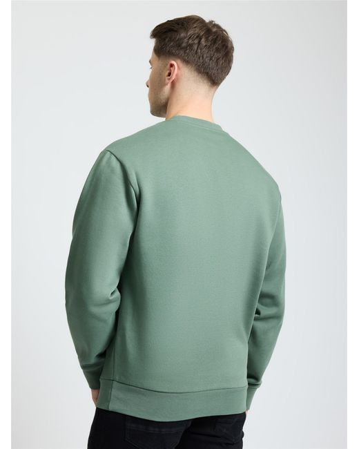 Ben Sherman Green Signature Crew Neck Sweat In Khaki for men