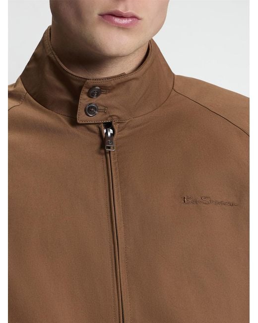 Ben Sherman Signature Harrington Jacket In Brown for men
