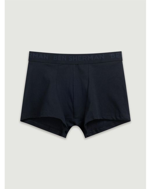 Ben Sherman Black 3 Pack Jacquard Logo Geo Print Trunks In Assorted for men