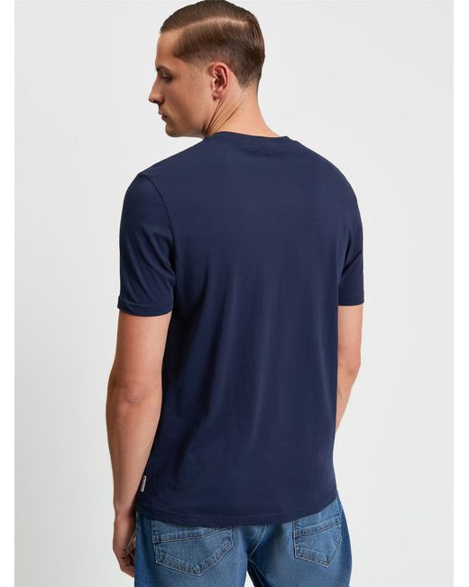 Ben Sherman Blue Core Stripe Tee In for men