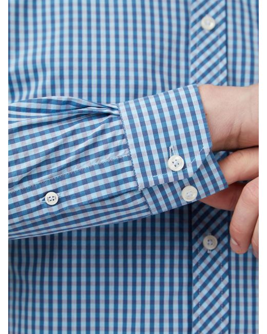 Ben Sherman Blue Gingham Long Sleeve Shirt for men