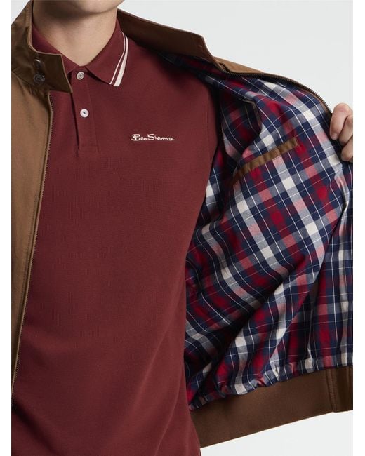 Ben Sherman Signature Harrington Jacket In Brown for men