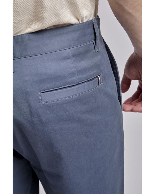 Ben Sherman Summer Twill Trousers In Dusky Blue for men