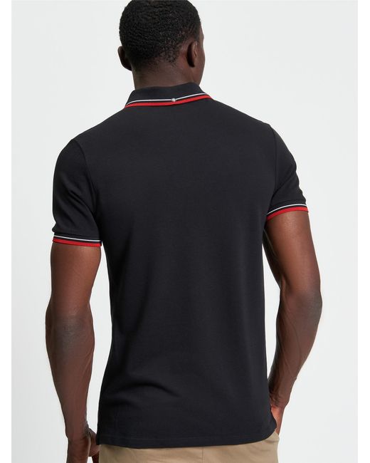 Ben Sherman Black Short Sleeve Signature Pique Polo In for men