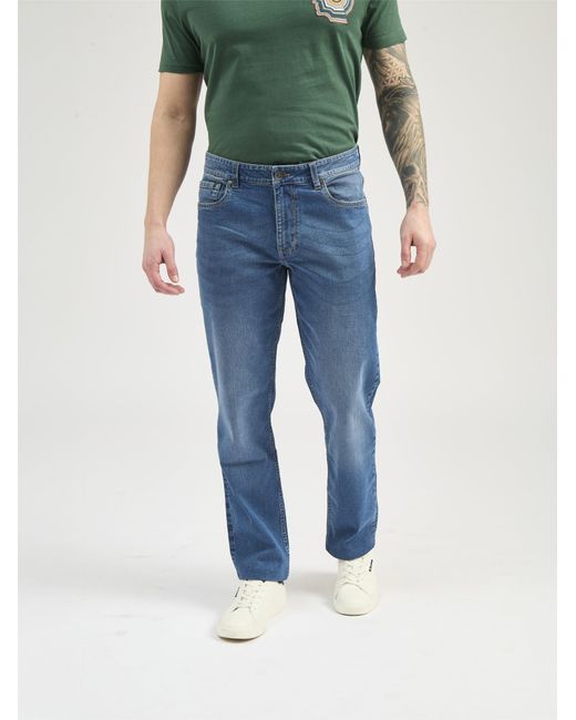 Ben Sherman Blue Light Stonewash Straight Fit Jean In Stonewash Denim for men