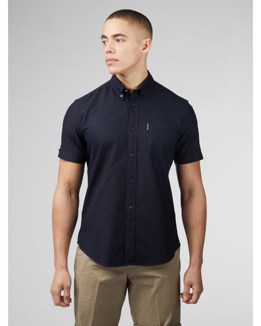 Ben Sherman Blue Signature Cotton Oxford Shirt In for men