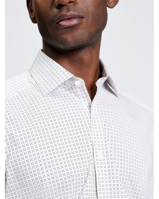 Ben Sherman Spot Geo Shirt In White for men