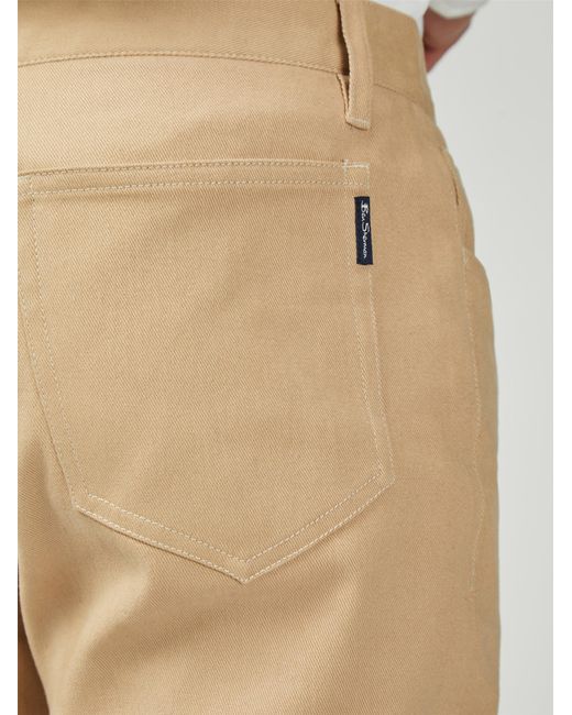 Ben Sherman Natural 5 Pocket Twill Trousers In for men