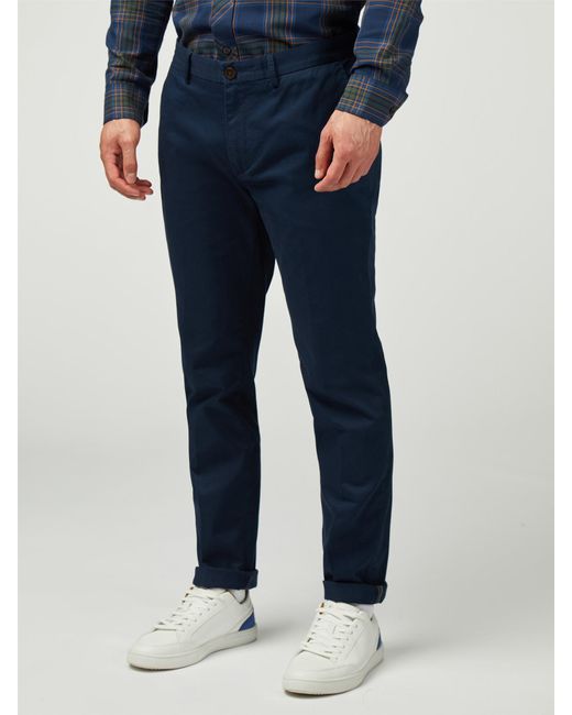 Ben Sherman Blue Signature Slim Stretch Chino for men