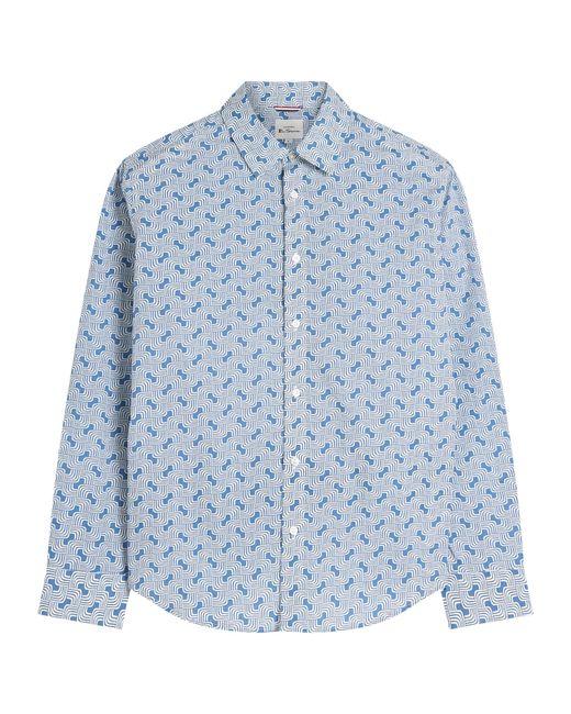Ben Sherman White Long Sleeve Linear Print Shirt for men