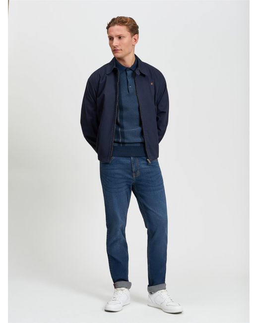 Ben Sherman Blue Sports Blouson In Dark Navy for men