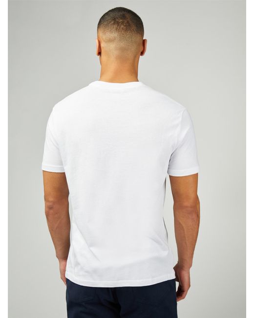 Ben Sherman White Signature Target Tee for men