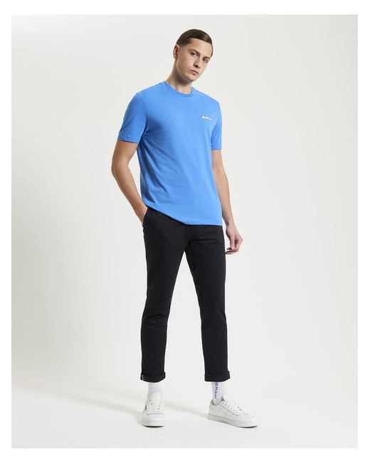 Ben Sherman Blue Signature Logo Tee In for men