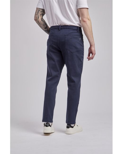 Ben Sherman Blue 5 Pocket Twill Trousers In for men