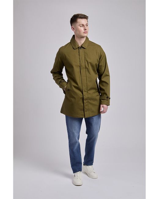 Ben Sherman Green Bonded Mac for men