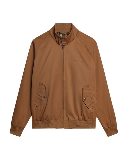Ben Sherman Signature Harrington Jacket In Brown for men