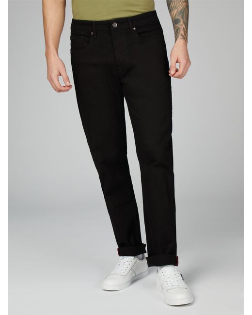 Ben Sherman Five Pocket Slim Fit Jeans In Black Denim for men