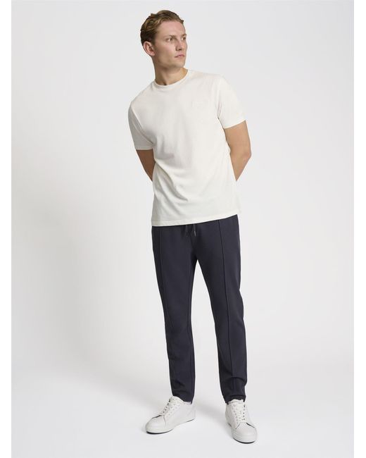 Ben Sherman White Pique Jogger In Midnight for men