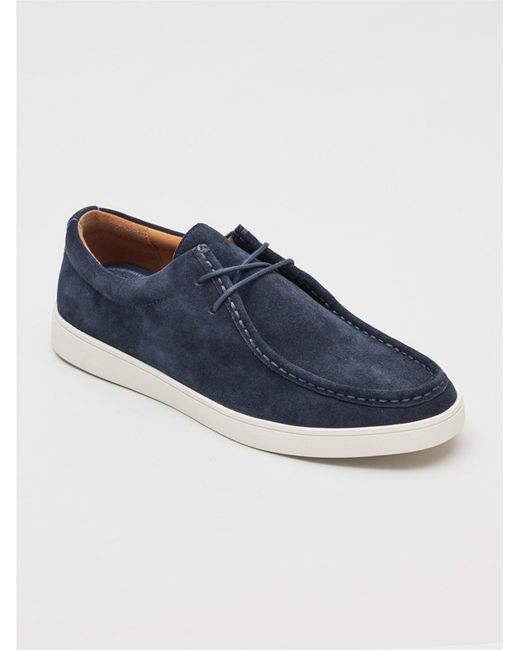 Ben Sherman Blue Navy Suede Pancho Shoe In Navy for men
