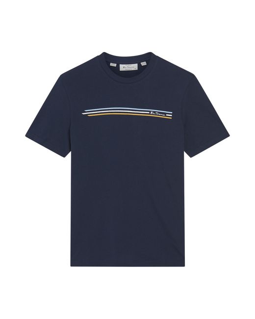 Ben Sherman Blue Core Stripe Tee In for men