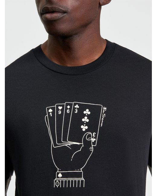 Ben Sherman Hidden Ace Tee In Black for men