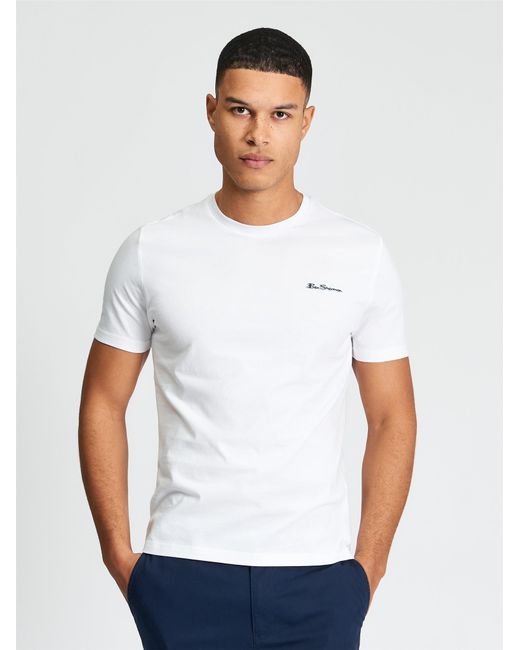 Ben Sherman Short Sleeve Signature Tshirt In White for men
